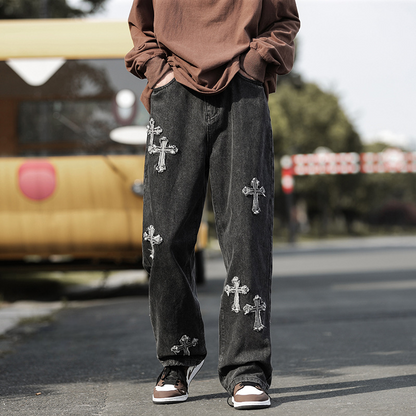 Rebel Cross Denim Jeans