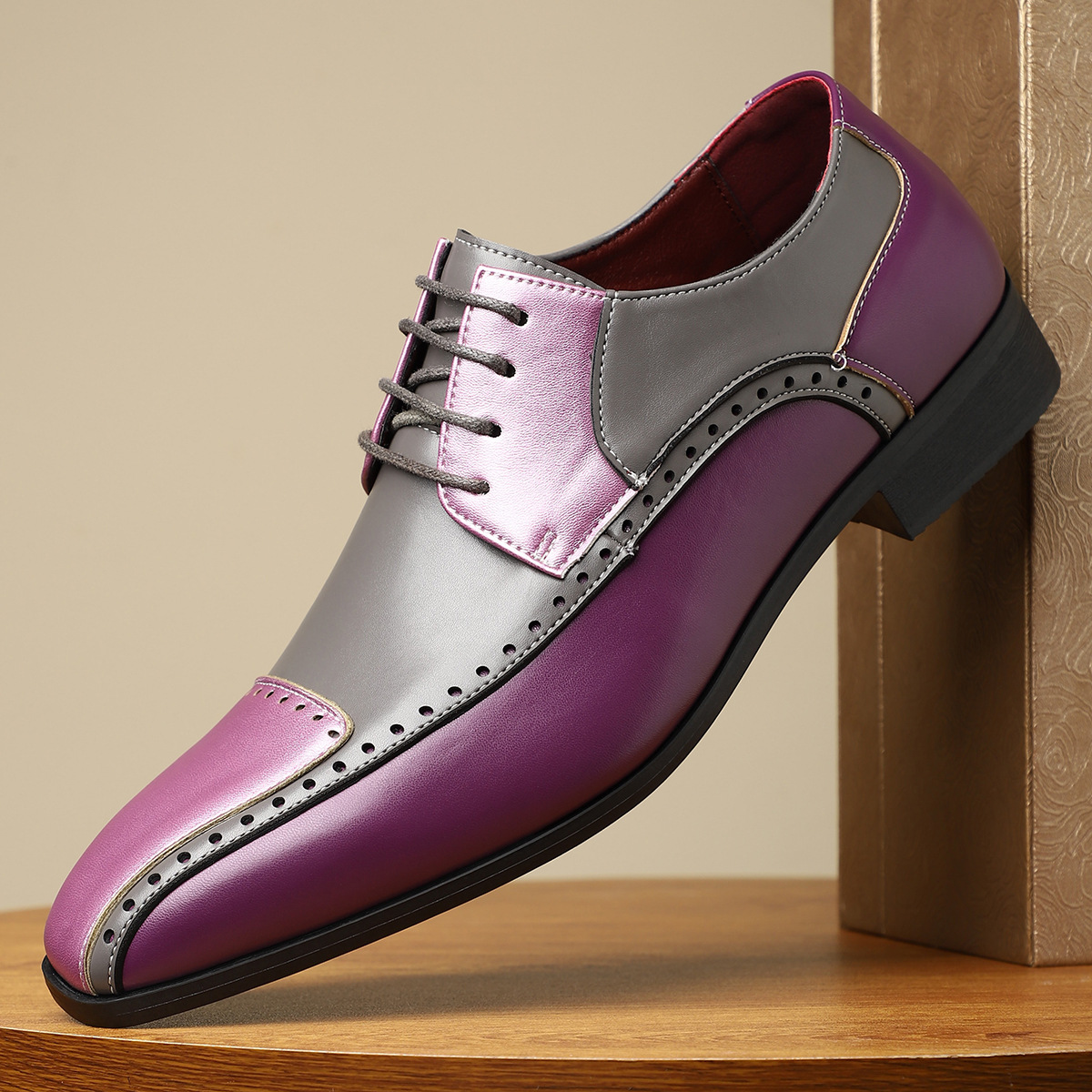 Salvatori Leather Brogue Dress Shoes