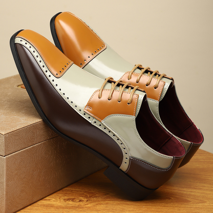 Salvatori Leather Brogue Dress Shoes