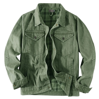 Ridge Plaid Denim Jacket
