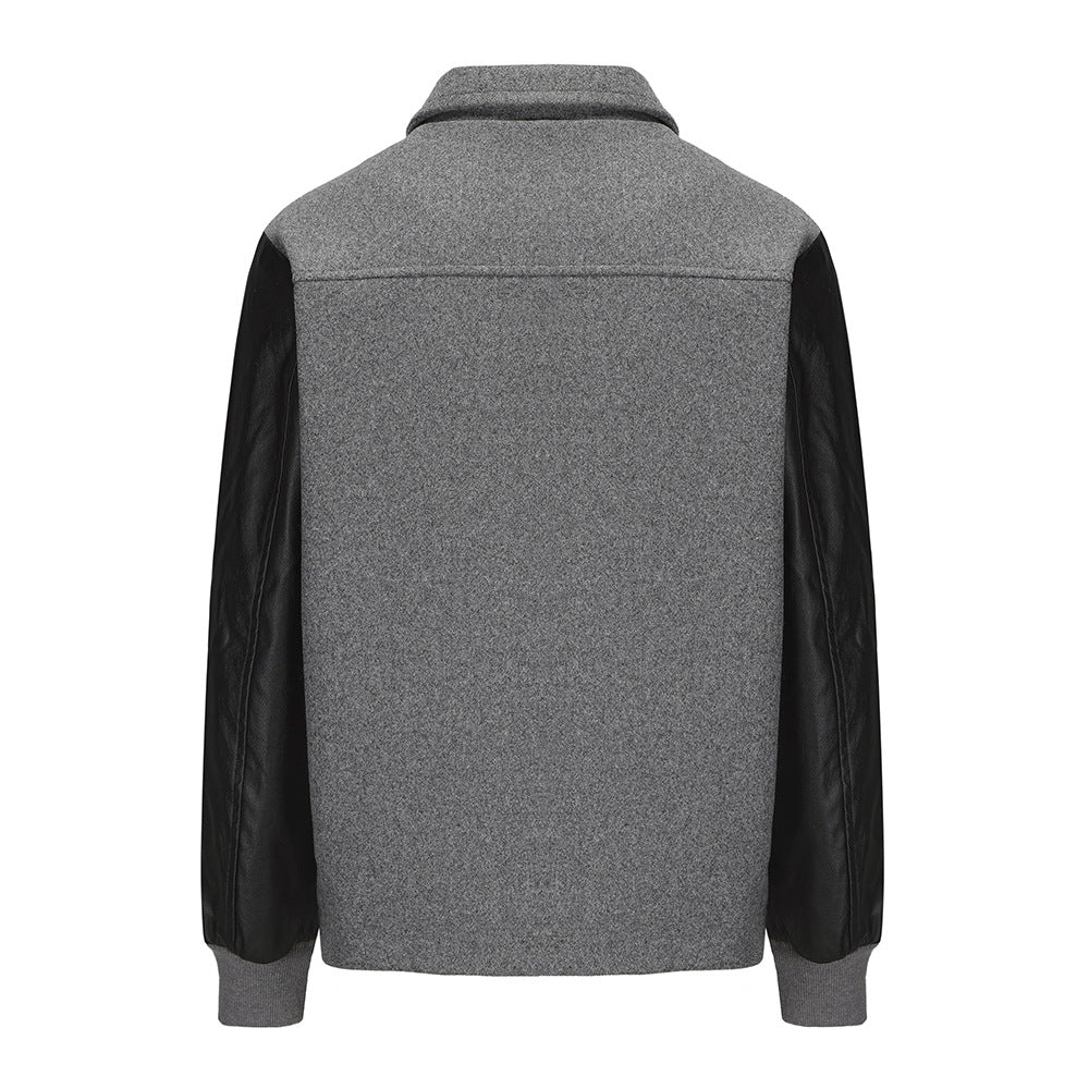 Bravon Leather-Wool Bomber Jacket