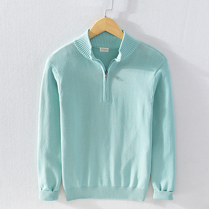 Heritage Cotton Half-Zip Sweater